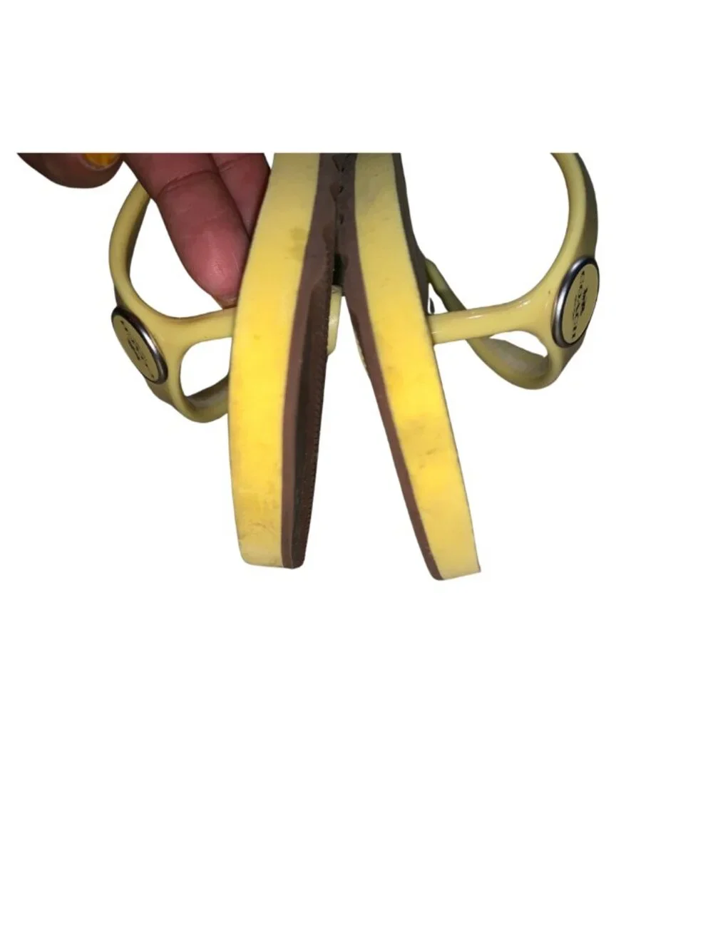 COACH Zayn Flip Flop Sandals Banana Fruit Print Size 8 - Pre-Loved